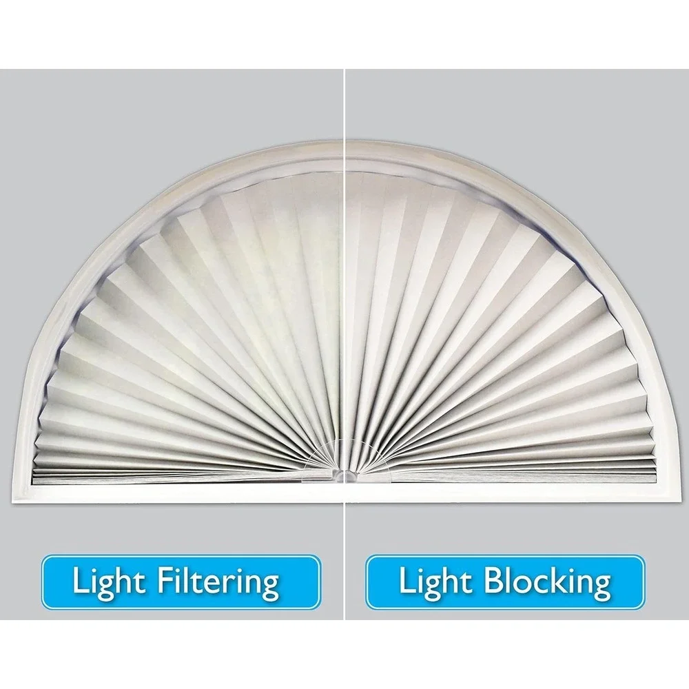 Redi Shade 72x36 Arch Light Filtering Window Shade Pleated Fabric No Tools Insta
